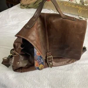 Robert Graham Bags Robert Graham Rich Brown Leather Messenger